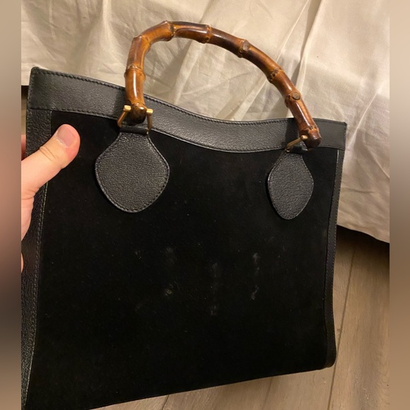 Vintage Gucci Bamboo Handle Leather Tote Rare - Picture 6 of 13
